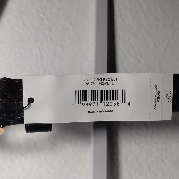 Authentic Coach Classic Belt SignatureCanvas  Women L & XL  Color Chestnut Brown - Picture 7 of 13